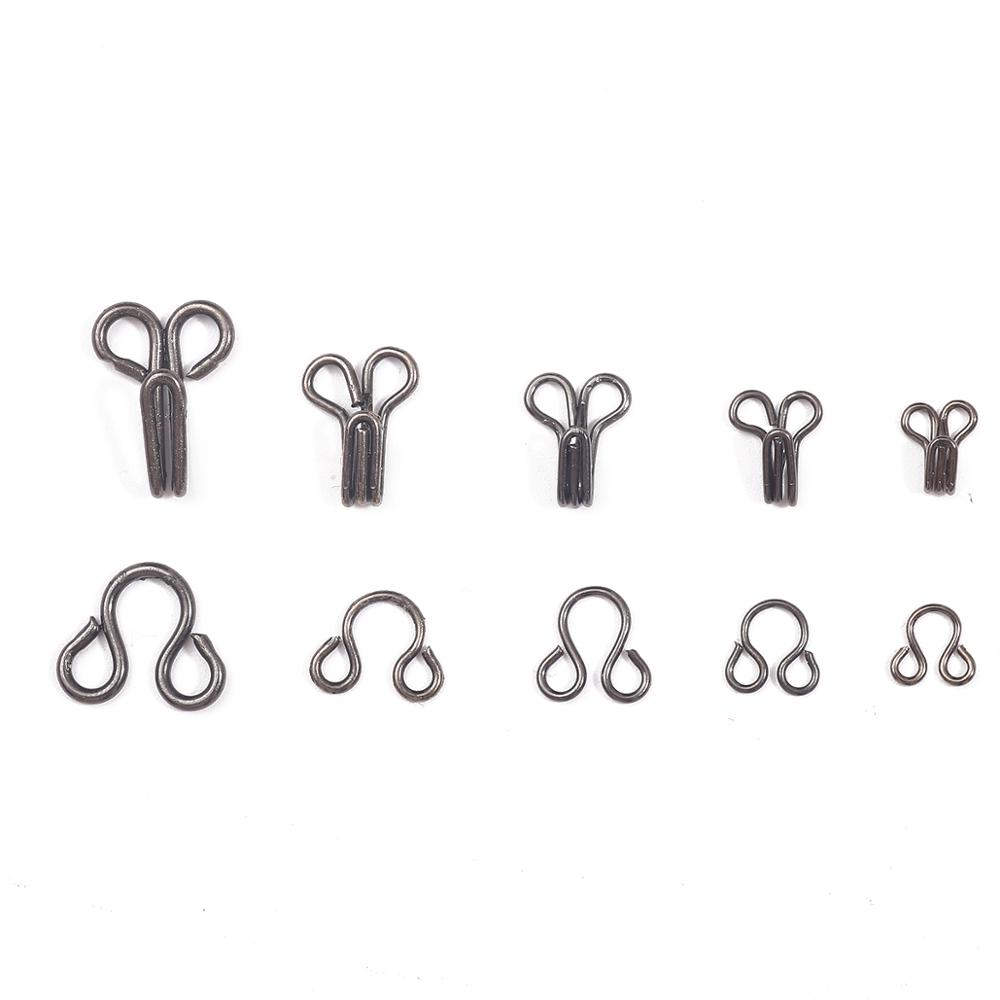 Hook Eye Fastener - 48 個のメタルバックルボタンシャツフックアンドアイファスナーブラジャー/ドレス/コルセット/襟/バッグラップキルト/シャツ/衣服アクセサリー用