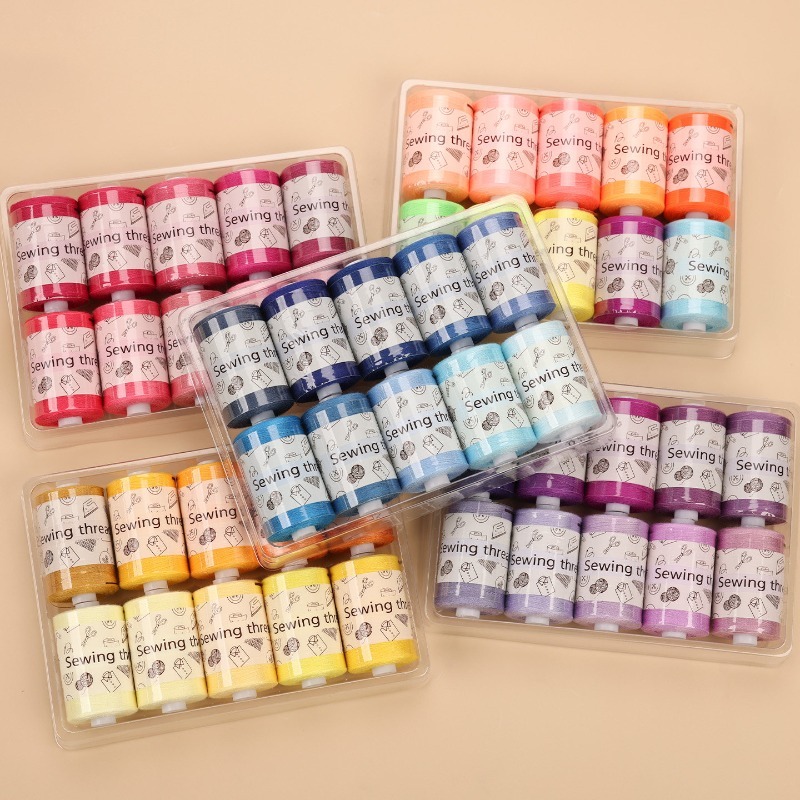 Sewing Thread Production - 多色縫い糸セット、耐久性のある糸で家庭用ミシンや手縫いの衣料品、刺繍製品に適しています。