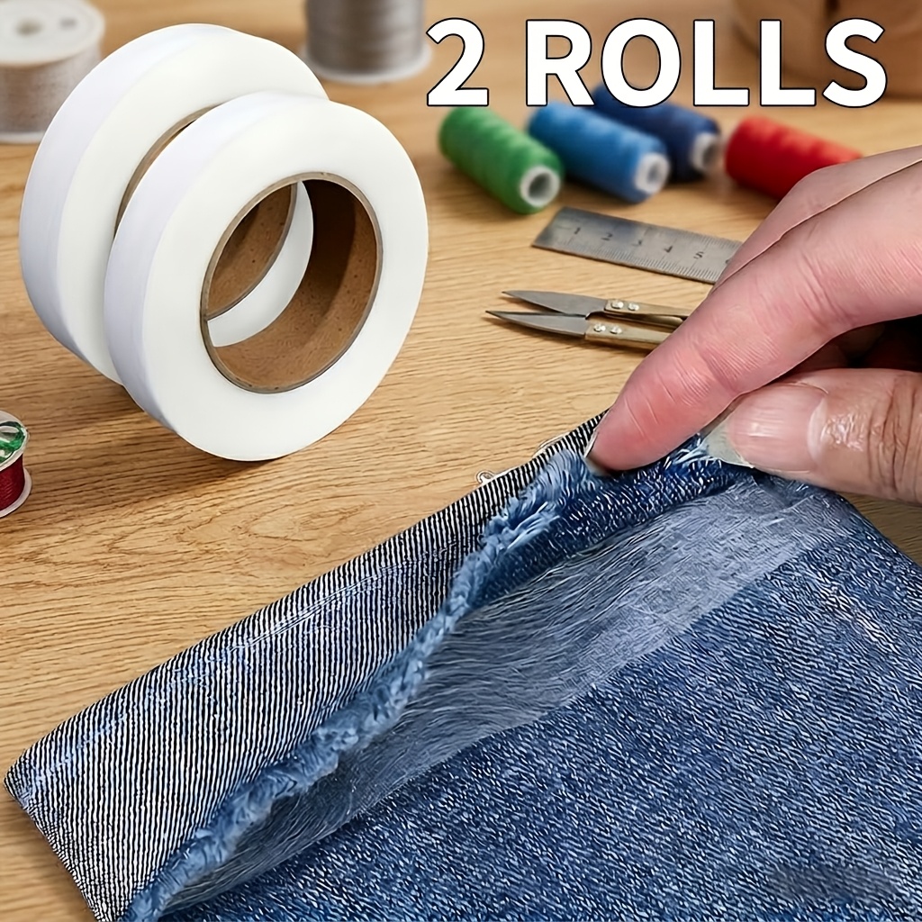 Sewing Repair - 両面接着不織布接着テープ アイロン接着式裾テープ エッジ短縮補修 パンツ 帽子 衣類