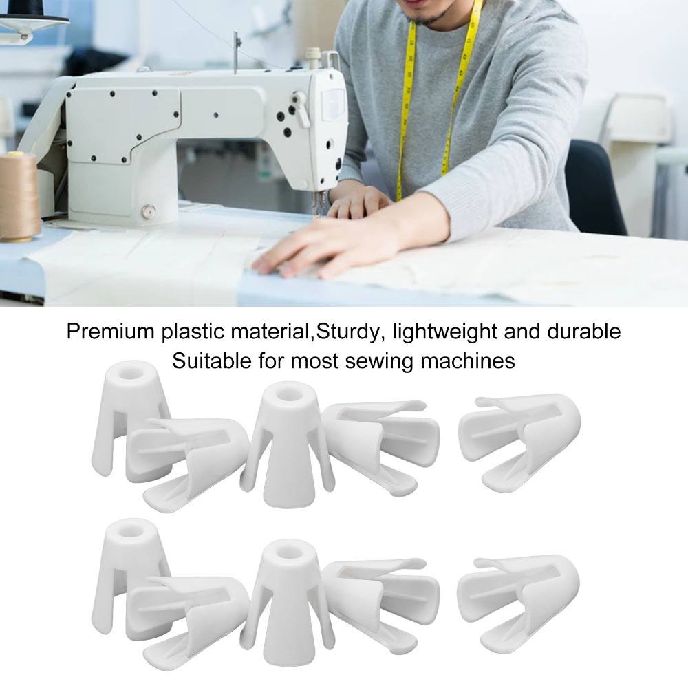 Serger Thread Cone - 10 個の縫製アクセサリープラスチックコイル爪軽量白スプールコーンホルダー頑丈な耐久性のある糸ホルダー DIY クラフト