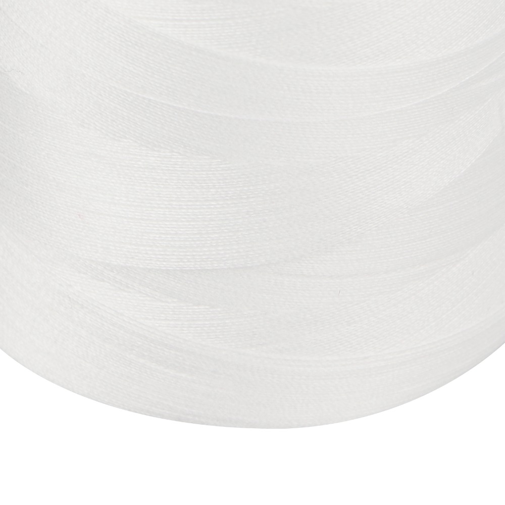 Serger Thread Cone - 4個入り、各3000ヤードのオーバーロックミシン用糸。白色ポリエステル製。縫製糸、キルティング糸。オーバーロックミシン用。