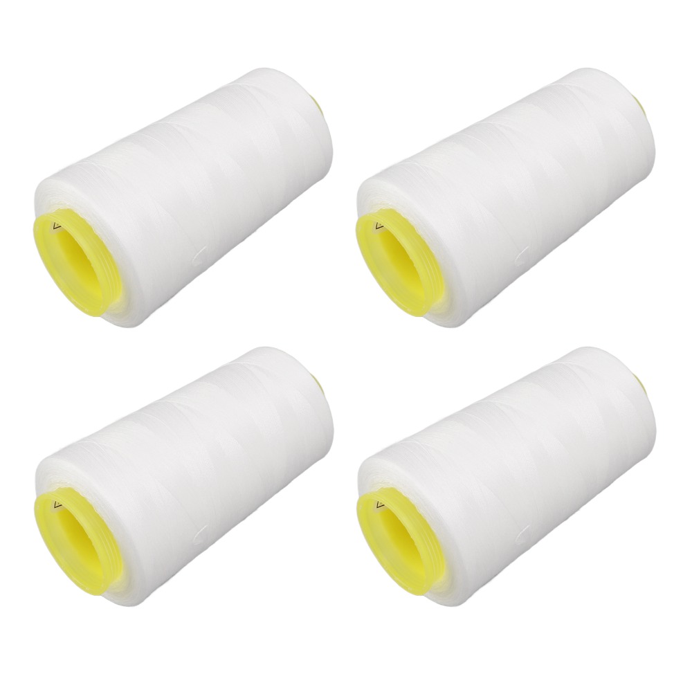 4個入り、各3000ヤードの白いポリエステル製ミシン糸コーン - Serger Thread Cone のレビューと価格