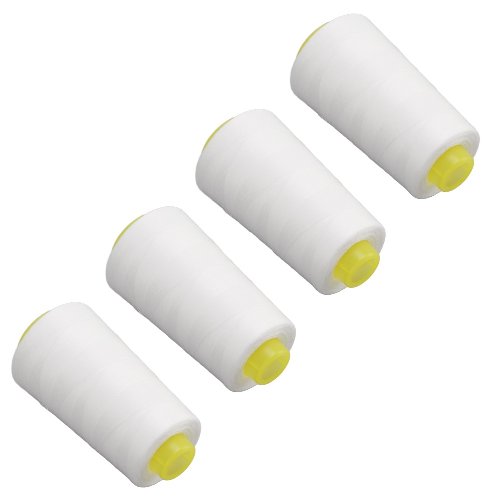 4個入り、各3000ヤードの白いポリエステル製ミシン糸コーン - Serger Thread Cone のレビューと価格