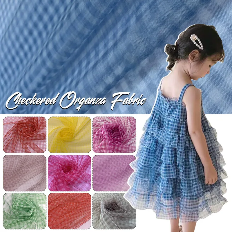 90 × 150 センチメートルチェックメッシュ生地透明ドレ - Sewing Batik のレビューと価格
