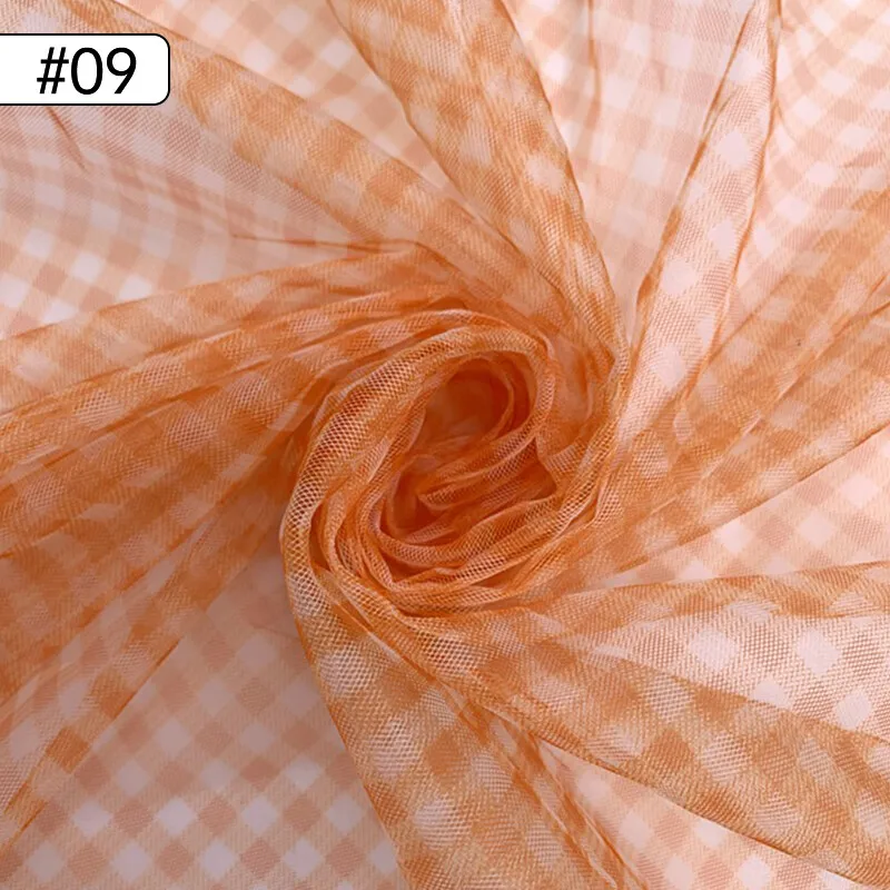 90 × 150 センチメートルチェックメッシュ生地透明ドレ - Sewing Batik のレビューと価格