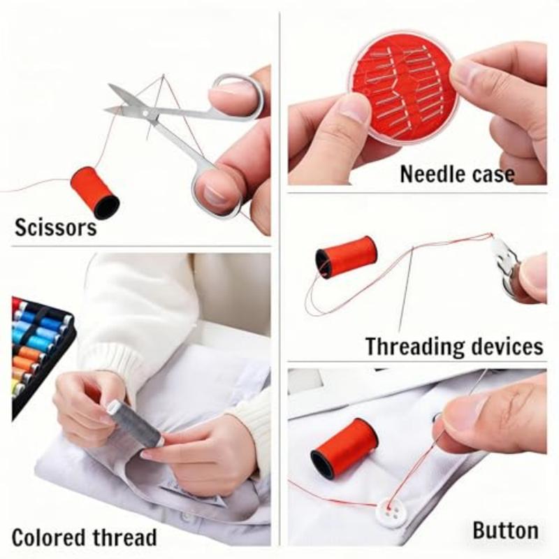 1袋27点入り縫製キット、多目的ポータブル縫製用品セット（糸 - Textile Sewing Kit のレビューと価格