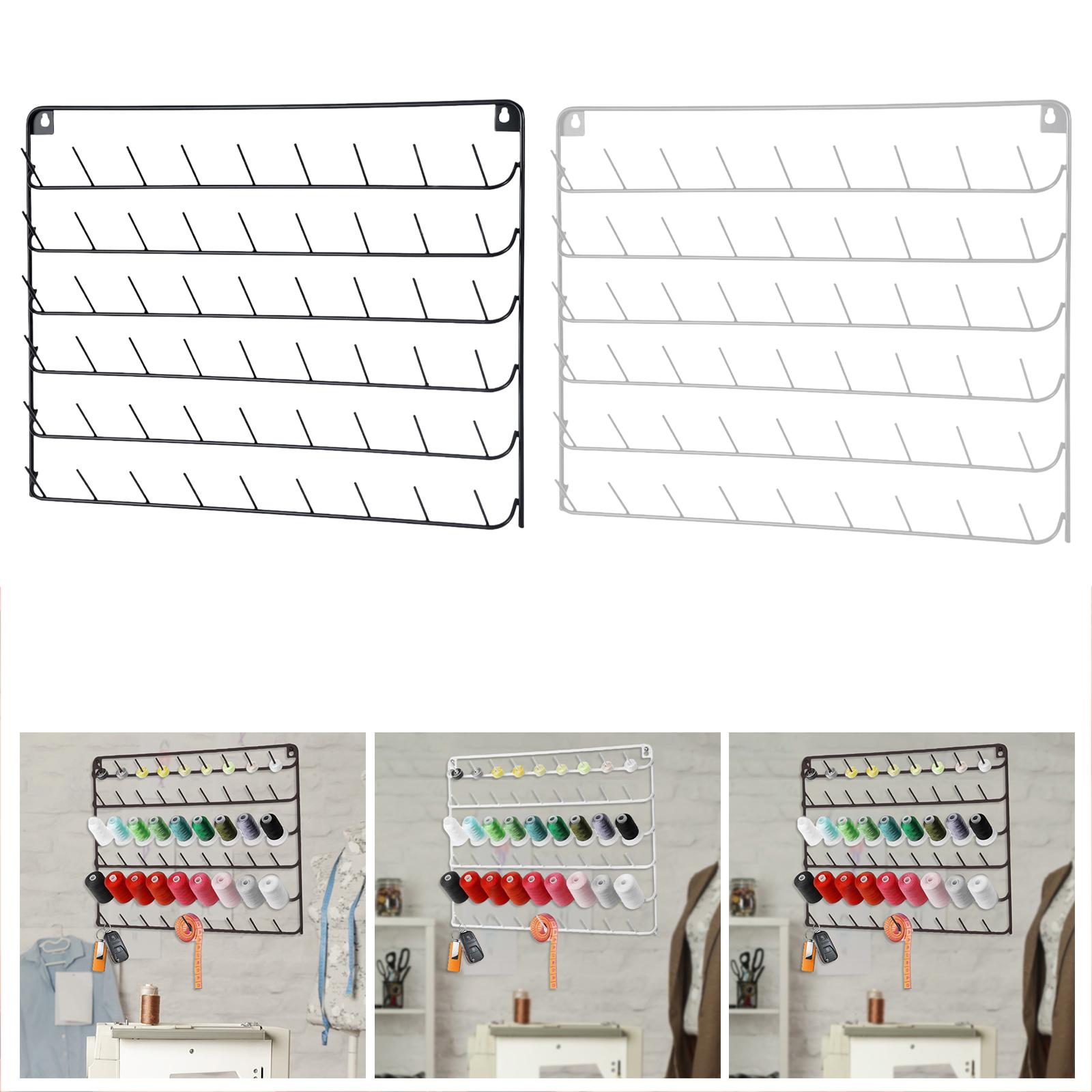 実用的なスプールロール糸ラック壁掛け棚、かぎ針編みや刺繍機用 - Serger Thread Cone のレビューと価格