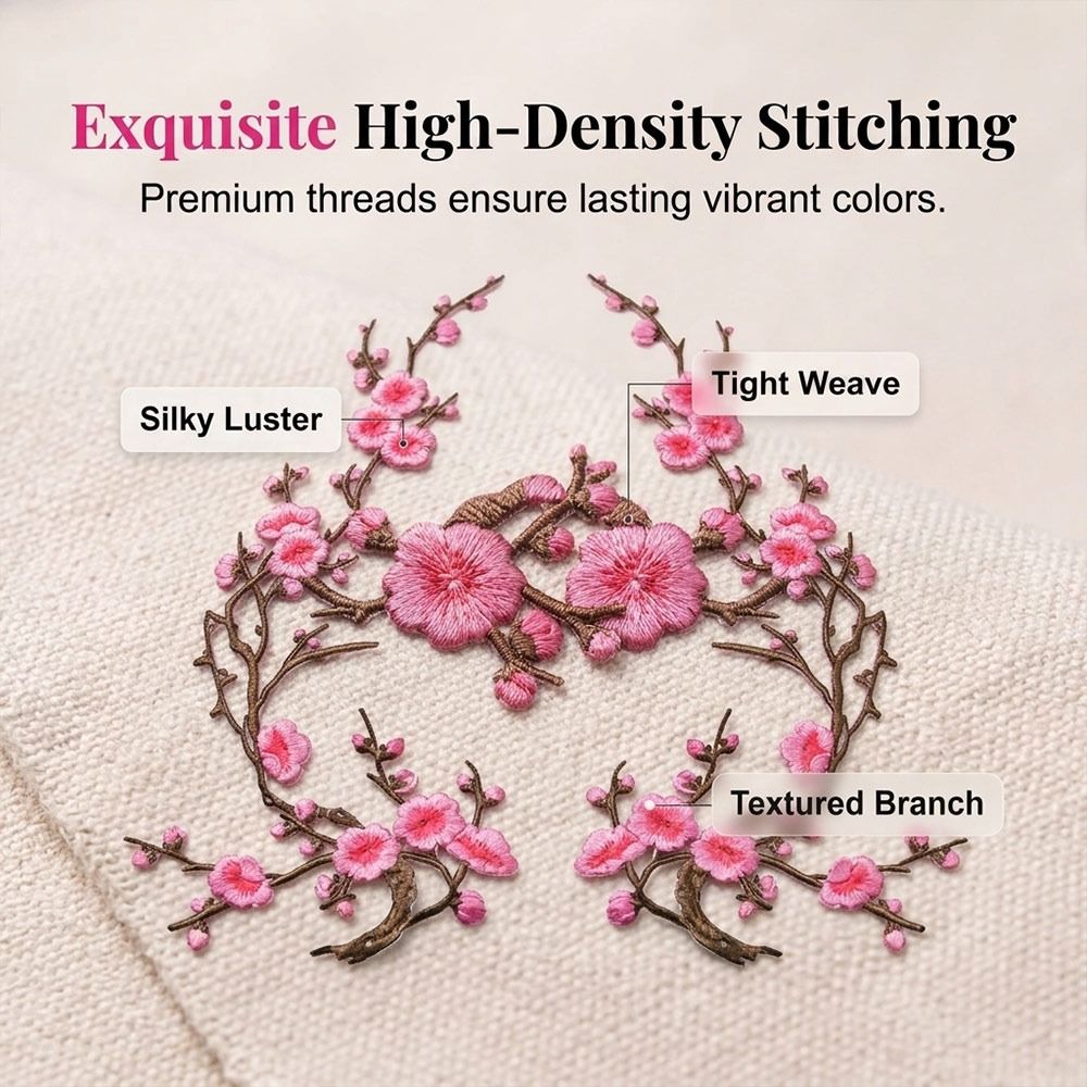 DIY桜柄アイロン接着パッチ アイロン接着＆縫い付け ホット - Sewing Repair のレビューと価格