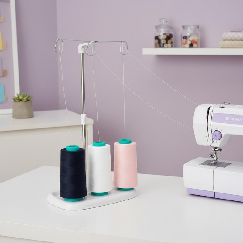 ポータブルコーン糸ホルダーとスプールスタンド：縫製機やオーバ - Serger Thread Cone のレビューと価格