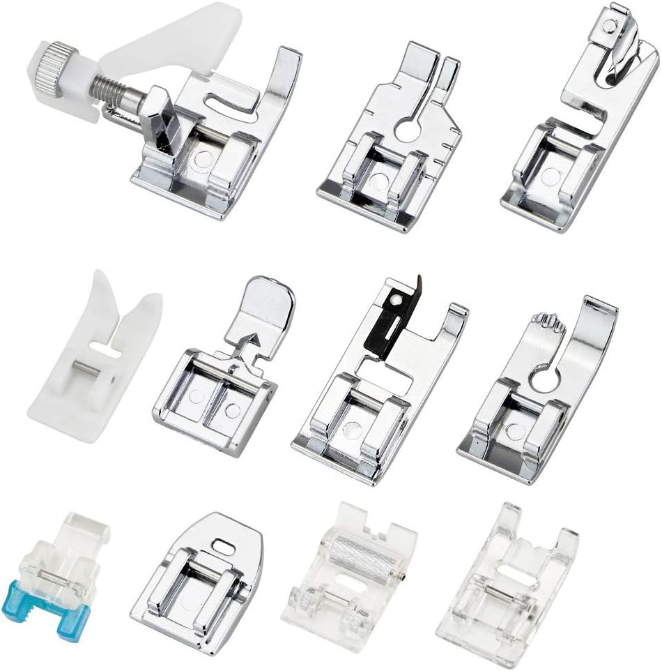 11個入り押さえ金具セット - ブラザー、シンガー、ベビーロ - Textile Sewing Kit のレビューと価格