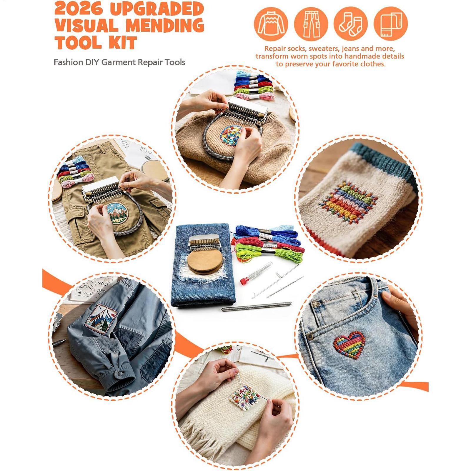 編み物用パッチキット14個入り。金属製のフックが付いており、 - Sewing Repair のレビューと価格