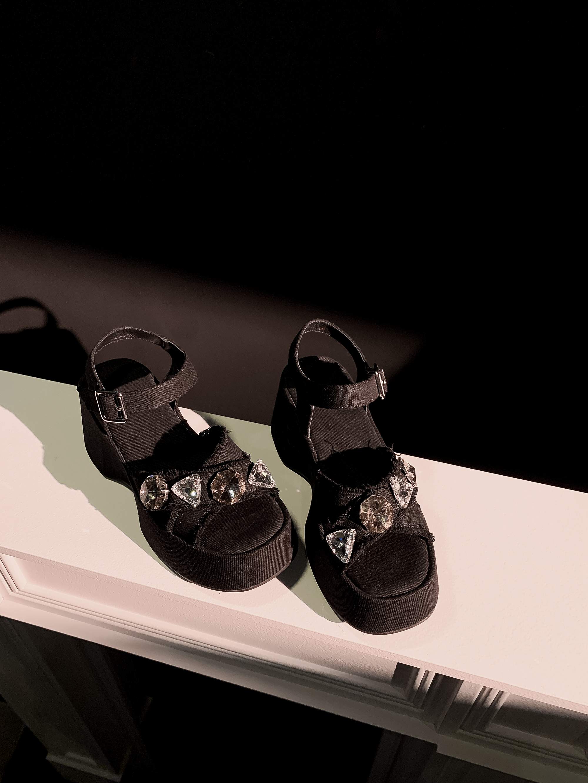 Krazing Pot デニム ピープトウ プラットフォーム - Sewing Cloth のレビューと価格