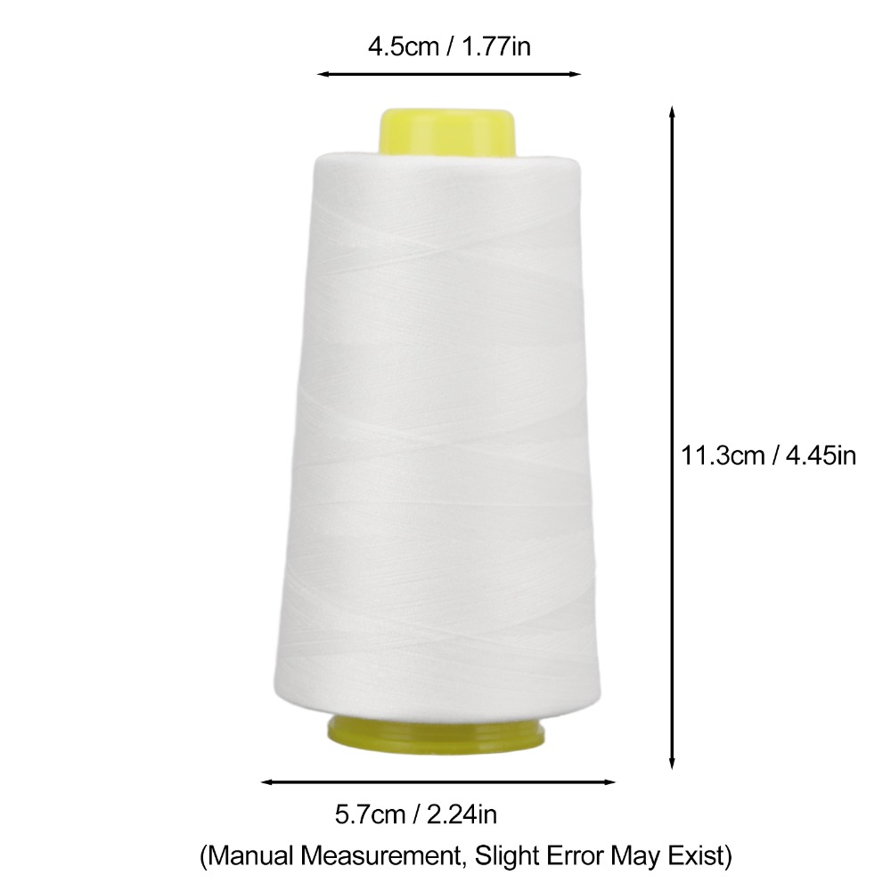 4個入り、各3000ヤードのオーバーロックミシン用糸。白色ポ - Serger Thread Cone のレビューと価格