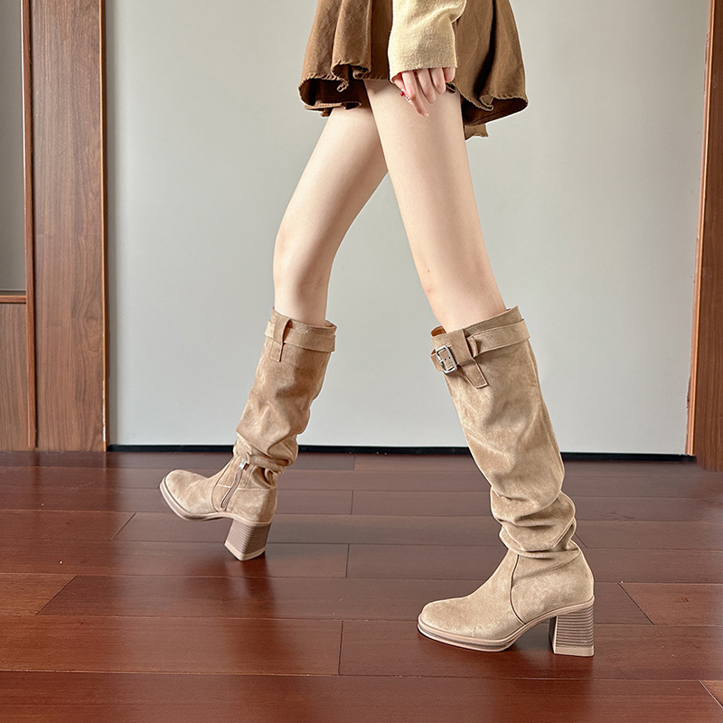 ハイヒールニーハイブーツ レディース 秋冬 2025 ロング - Sewing Nylon のレビューと価格