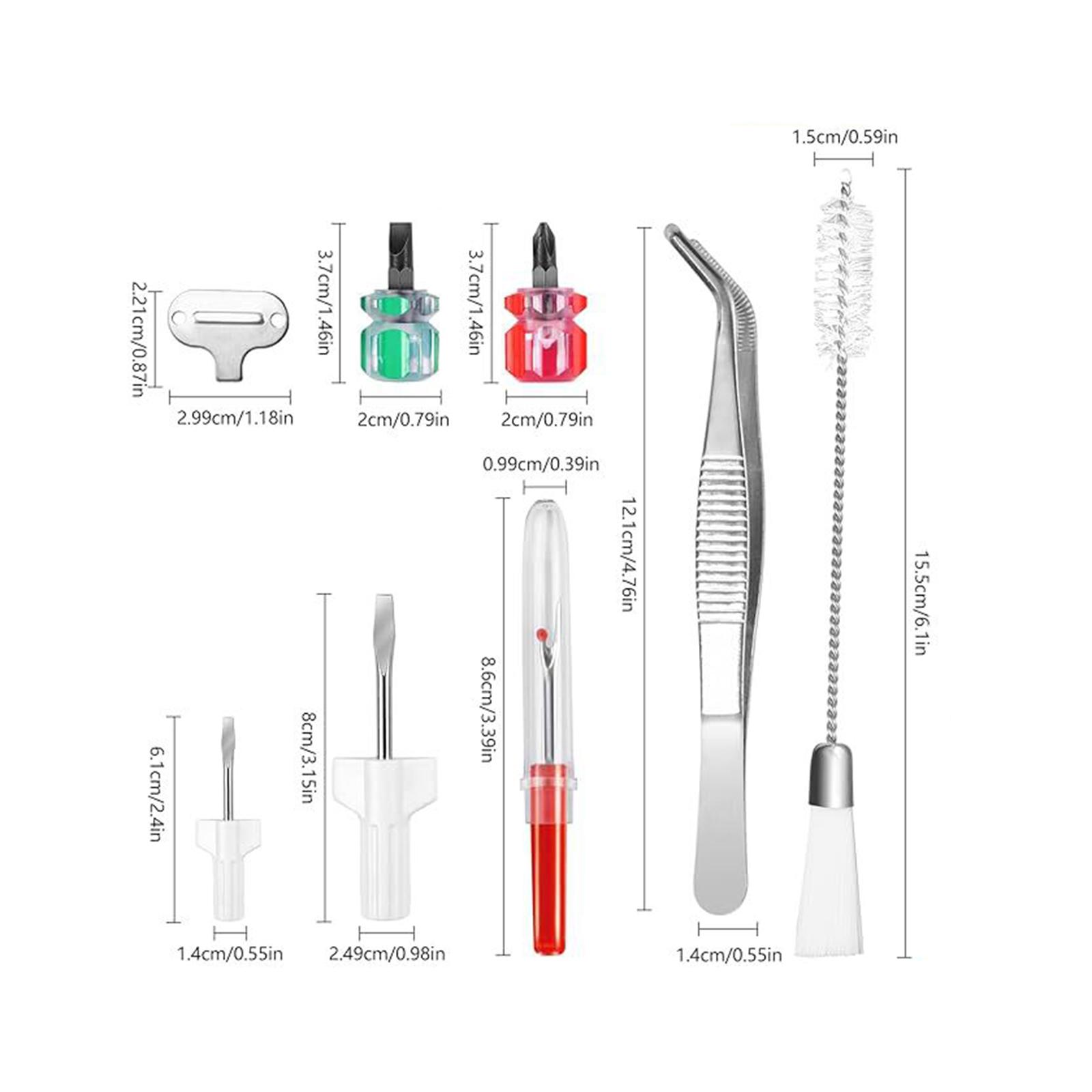 両頭式クリーニングブラシ、ドライバー、糸切り器付きのミシンメ - Seam Ripper Tool のレビューと価格