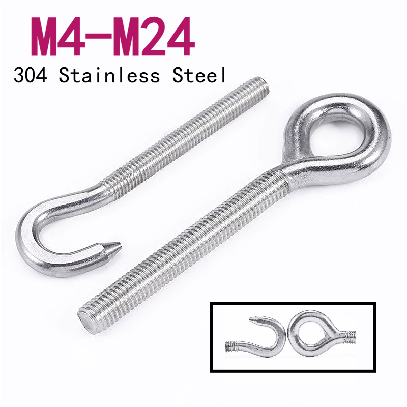 304 ステンレス鋼羊の目ネジボルトリング吊りフック小ネジリ - Hook Eye Fastener のレビューと価格